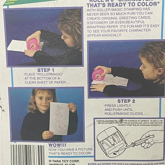 Vtg Barbie Roller Magic -Rubber Stamper New in Sealed Package~MATTEL - Picture 9 of 9